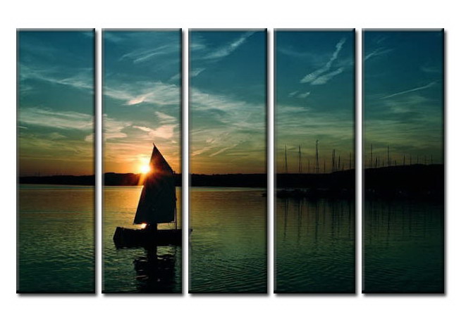 Modern Oil Paintings on canvas seascape painting -set08011