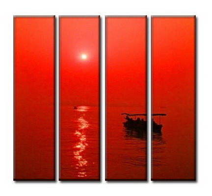 Modern Oil Paintings on canvas seascape painting -set08040