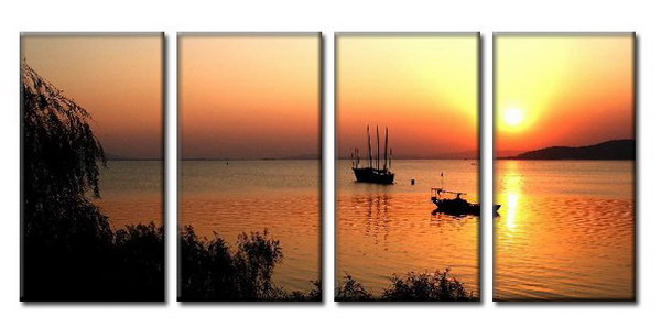 Modern Oil Paintings on canvas seascape painting -set08043