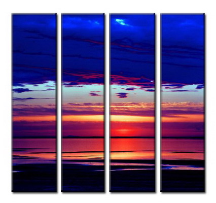 Modern Oil Paintings on canvas seascape painting -set08054