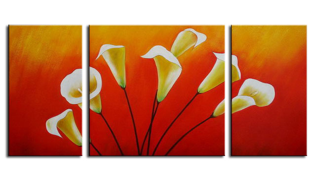 Modern Oil Paintings on canvas flower painting -set08072