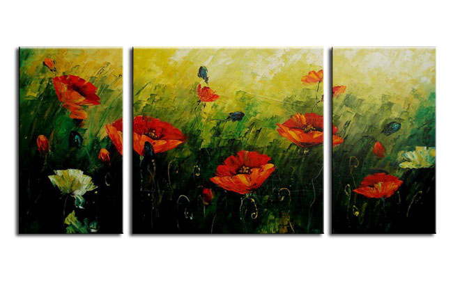 Modern Oil Paintings on canvas flower painting -set08076