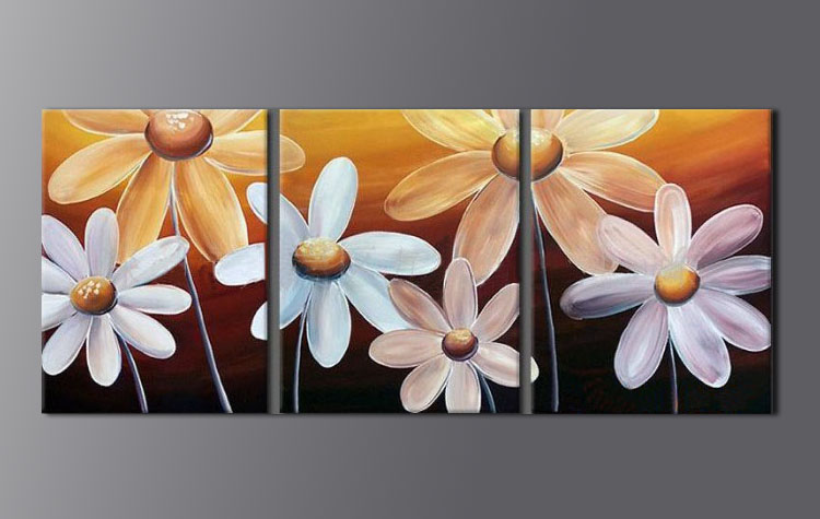 Modern Oil Paintings on canvas flower painting -set08079