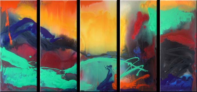 Modern Oil Paintings on canvas abstract painting -set08116