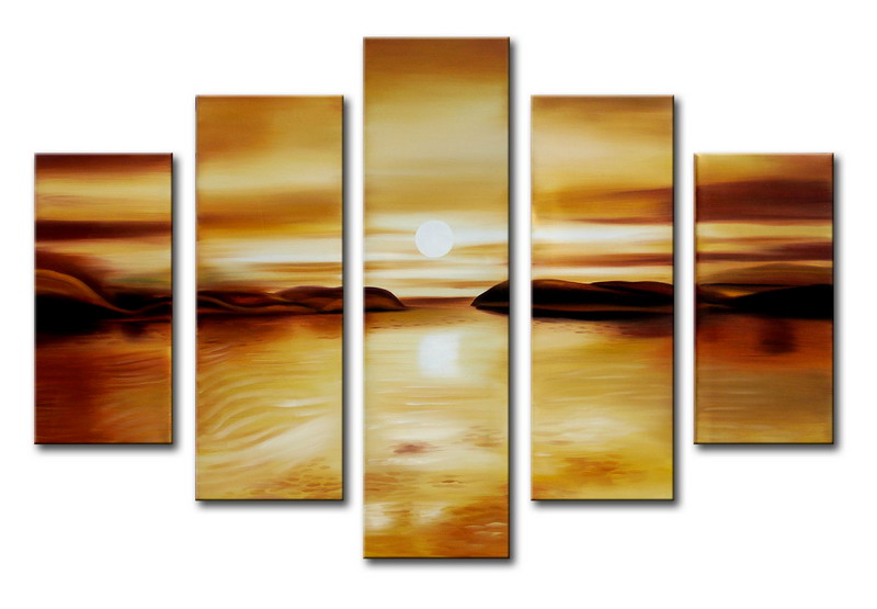 Modern Oil Paintings on canvas seascape painting -set08148
