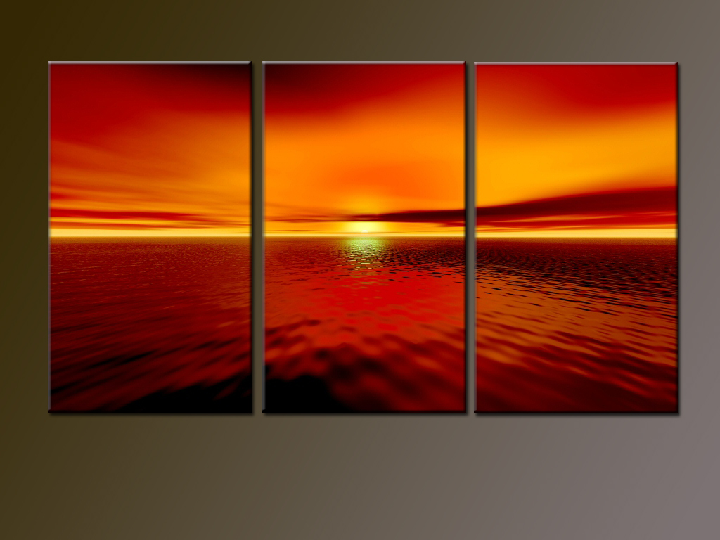 Modern Oil Paintings on canvas seascape painting -set08161