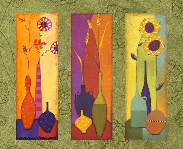 Modern Oil Paintings on canvas flower painting -set09023
