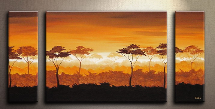 Modern Oil Paintings on canvas tree painting -set09062