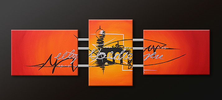 Modern Oil Paintings on canvas abstract painting -set09091