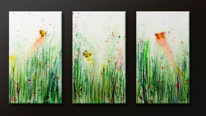 Modern Oil Paintings on canvas flower painting -set09118