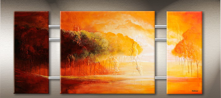 Modern Oil Paintings on canvas tree painting -set09191