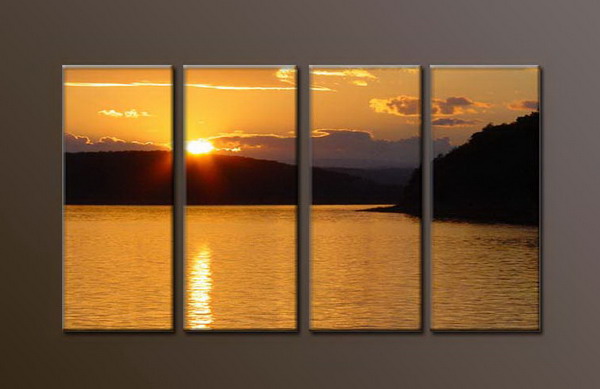 Modern Oil Paintings on canvas sunrise painting -set10033