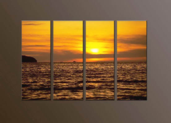 Modern Oil Paintings on canvas sunrise painting -set10041