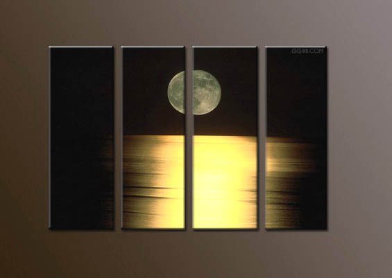 Modern Oil Paintings on canvas moon painting -set10053