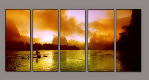 Modern Oil Paintings on canvas seascape painting -set10149