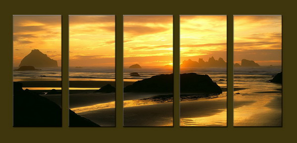 Modern Oil Paintings on canvas seascape painting -set10161