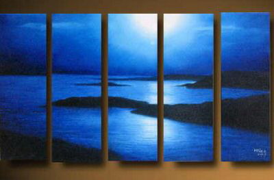 Modern Oil Paintings on canvas seascape painting -set10162