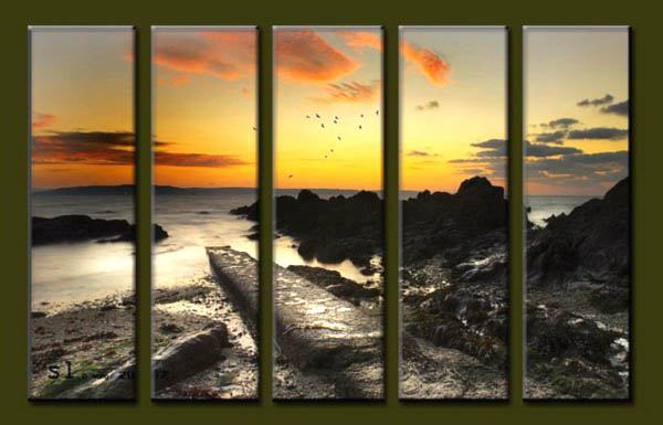 Modern Oil Paintings on canvas seascape painting -set10171