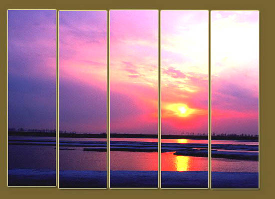 Modern Oil Paintings on canvas seascape painting -set10187