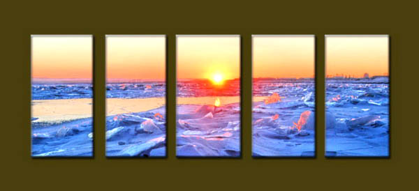 Modern Oil Paintings on canvas seascape painting -set10192