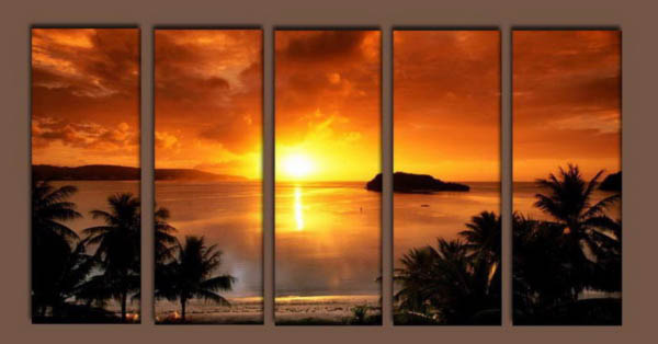 Modern Oil Paintings on canvas seascape painting -set10202