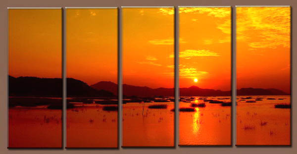 Modern Oil Paintings on canvas seascape painting -set10269