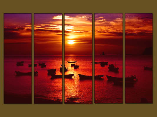 Modern Oil Paintings on canvas seascape painting -set10288