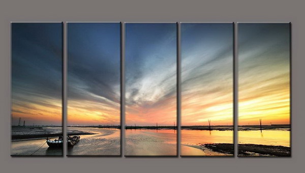 Modern Oil Paintings on canvas seascape painting -set10295