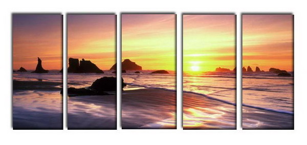 Modern Oil Paintings on canvas seascape painting -set10312