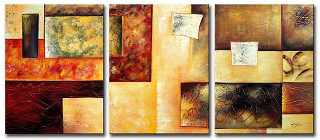 Modern Oil Paintings on canvas abstract painting -set12016