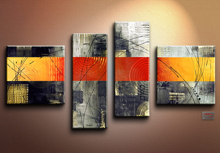 Modern Oil Paintings on canvas abstract painting -set12052