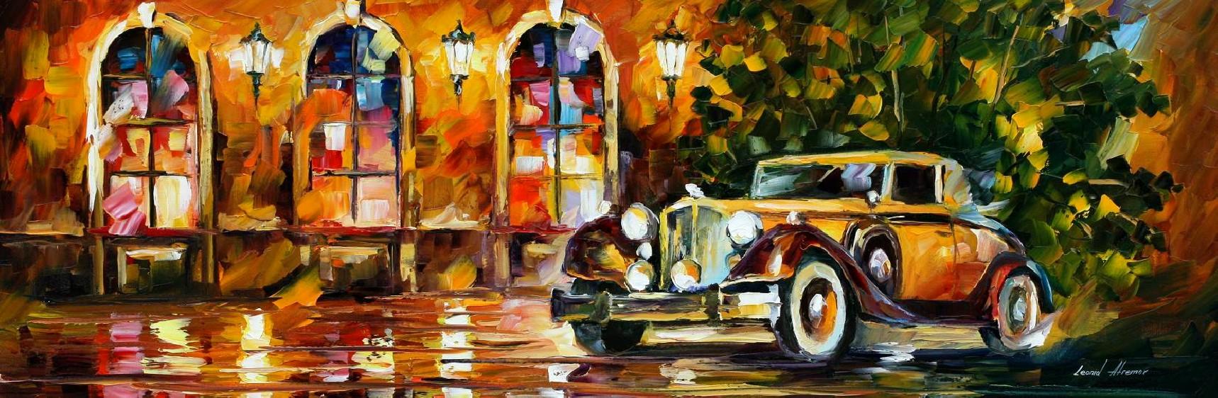 Modern impressionism palette knife oil painting City057