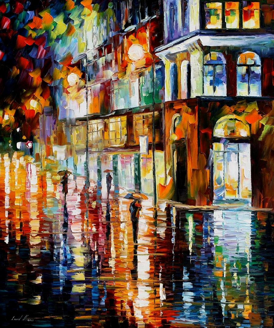 Modern impressionism palette knife oil painting City100