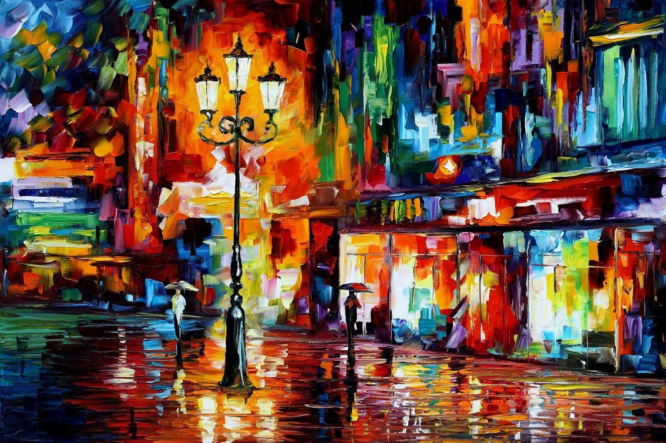 Modern impressionism palette knife oil painting kp15014