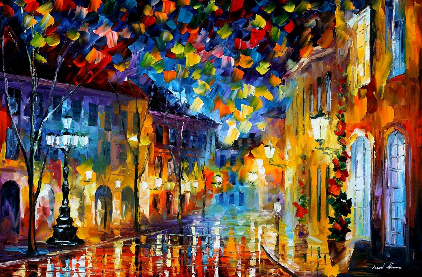 Modern impressionism palette knife oil painting kp15017