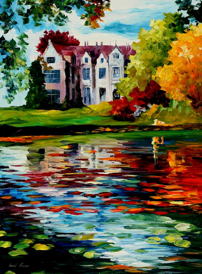 Modern impressionism palette knife oil painting kp15023