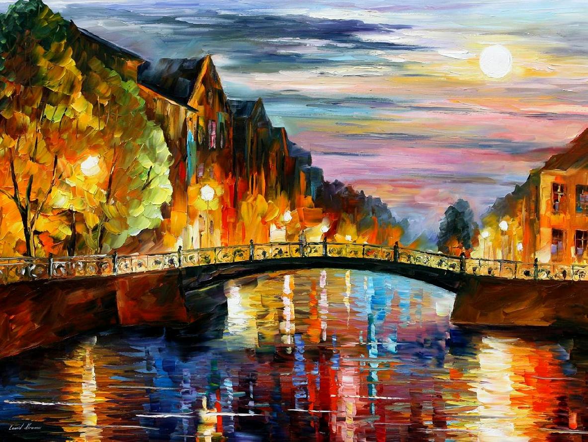 Modern impressionism palette knife oil painting kp15033