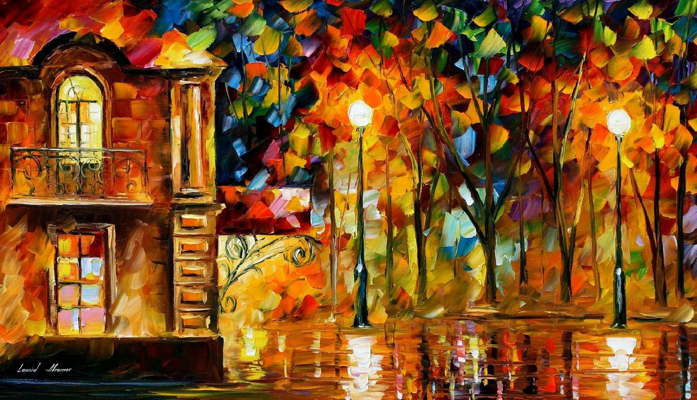 Modern impressionism palette knife oil painting kp15059