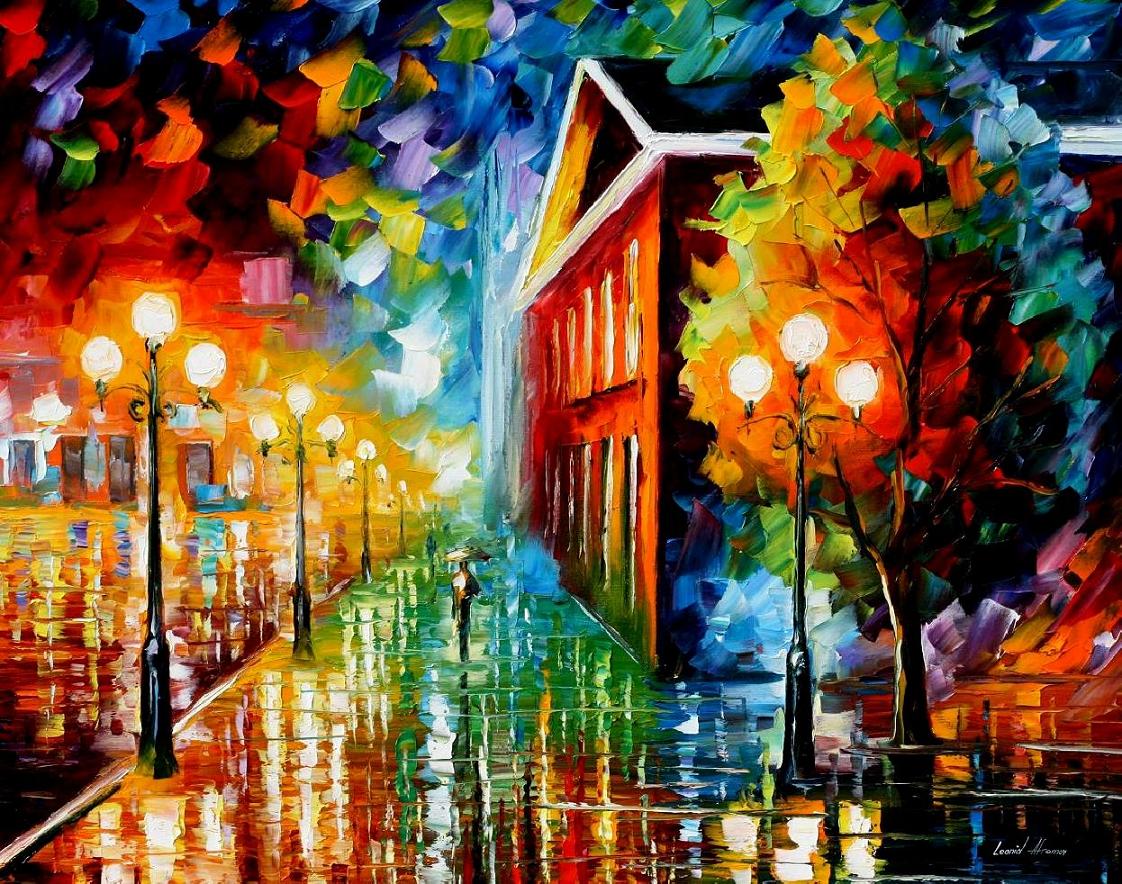 Modern impressionism palette knife oil painting kp15075