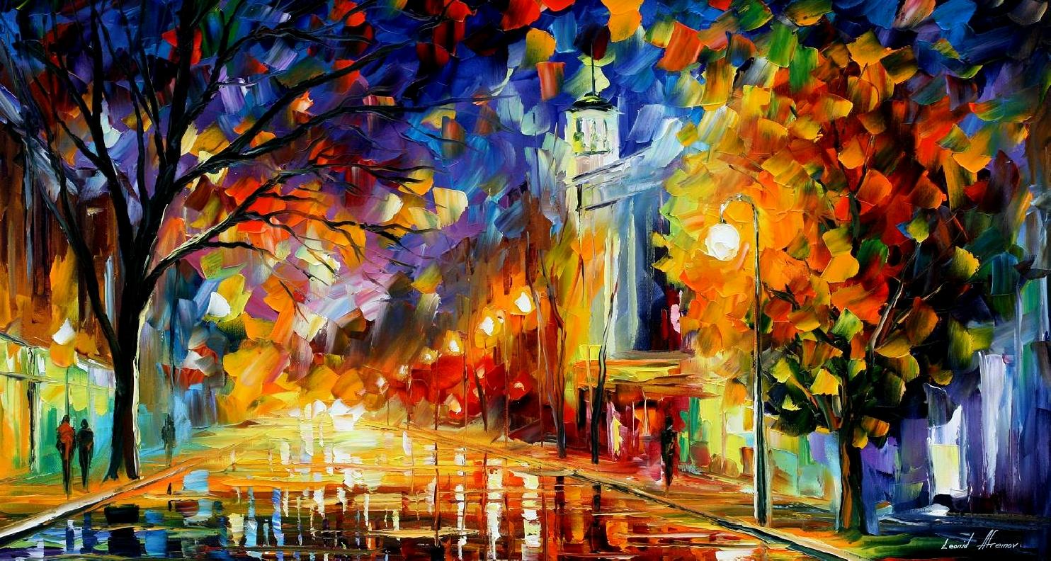 Modern impressionism palette knife oil painting kp15167