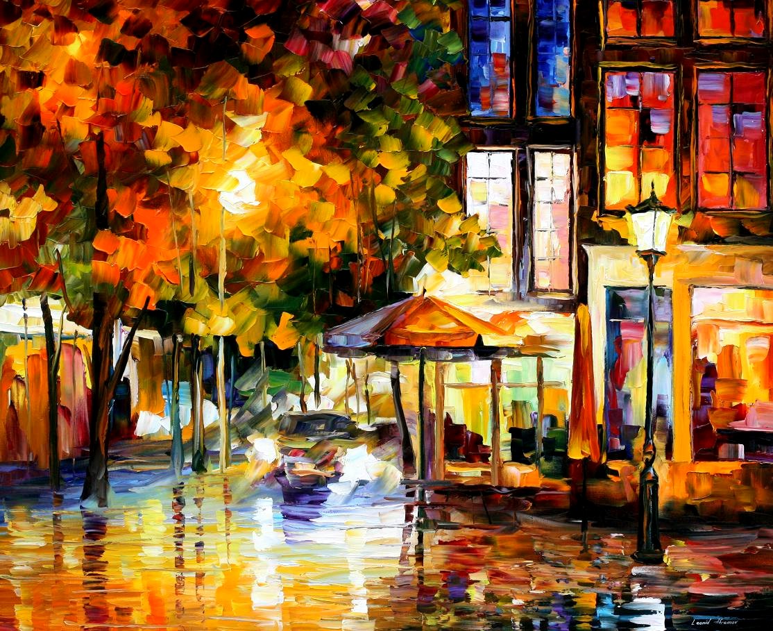 Modern impressionism palette knife oil painting kp15203