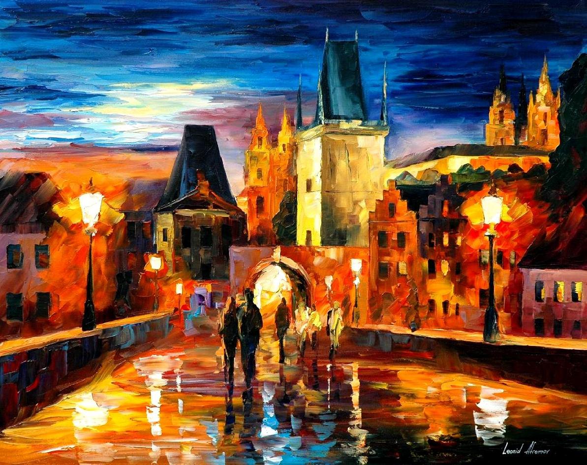 Modern impressionism palette knife oil painting kp15238