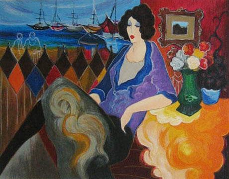 Itzchak Tarkay Oil Painting