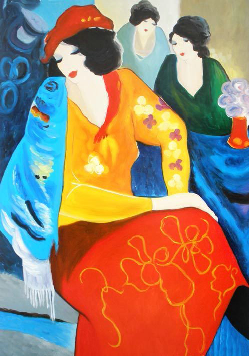 Itzchak Tarkay Oil Painting