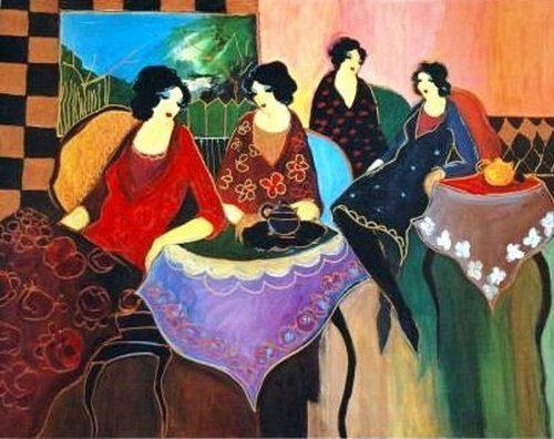 Itzchak Tarkay Oil Painting