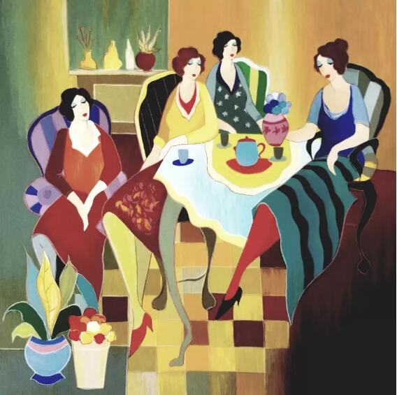 Itzchak Tarkay Oil Painting