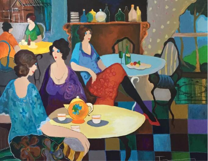 Itzchak Tarkay Oil Painting