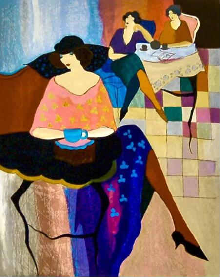 Itzchak Tarkay Oil Painting