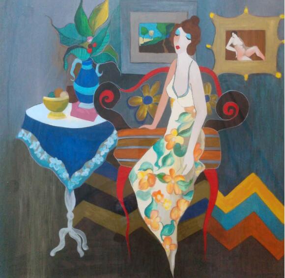 Itzchak Tarkay Oil Painting