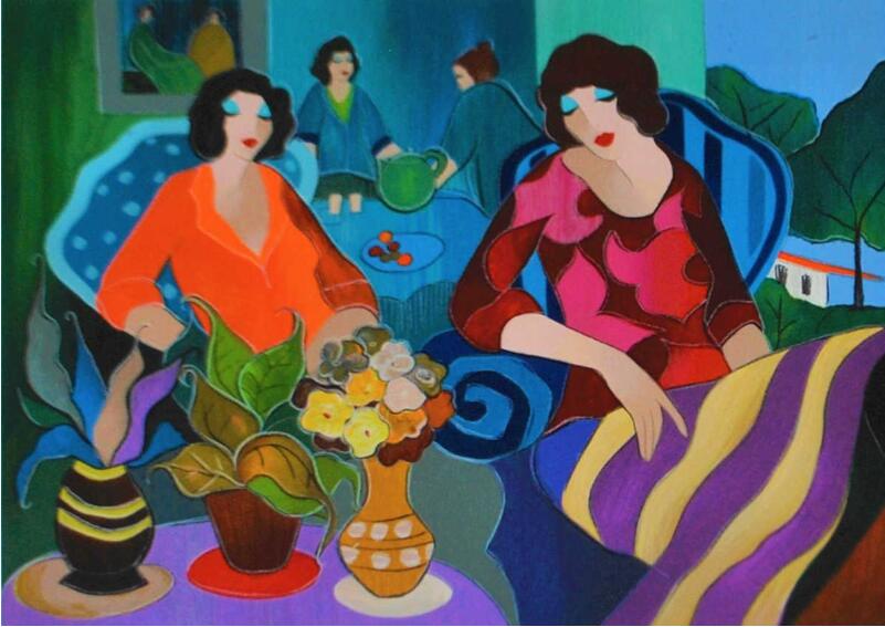 Itzchak Tarkay Oil Painting